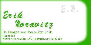 erik moravitz business card